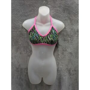 TYR Bikini Swim Top Durafast One Crosscut Tieback Sporty Colorful (NWT w/ Flaws)